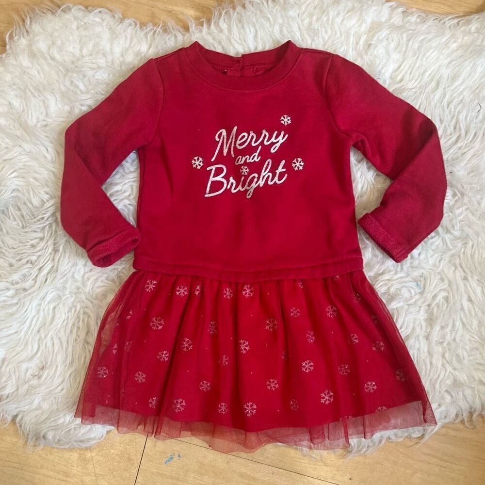 Merry & Bright Girl Christmas dress 3T